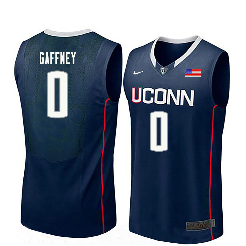 Men #0 Jalen Gaffney Uconn Huskies College Basketball Jerseys Sale-Navy - Click Image to Close